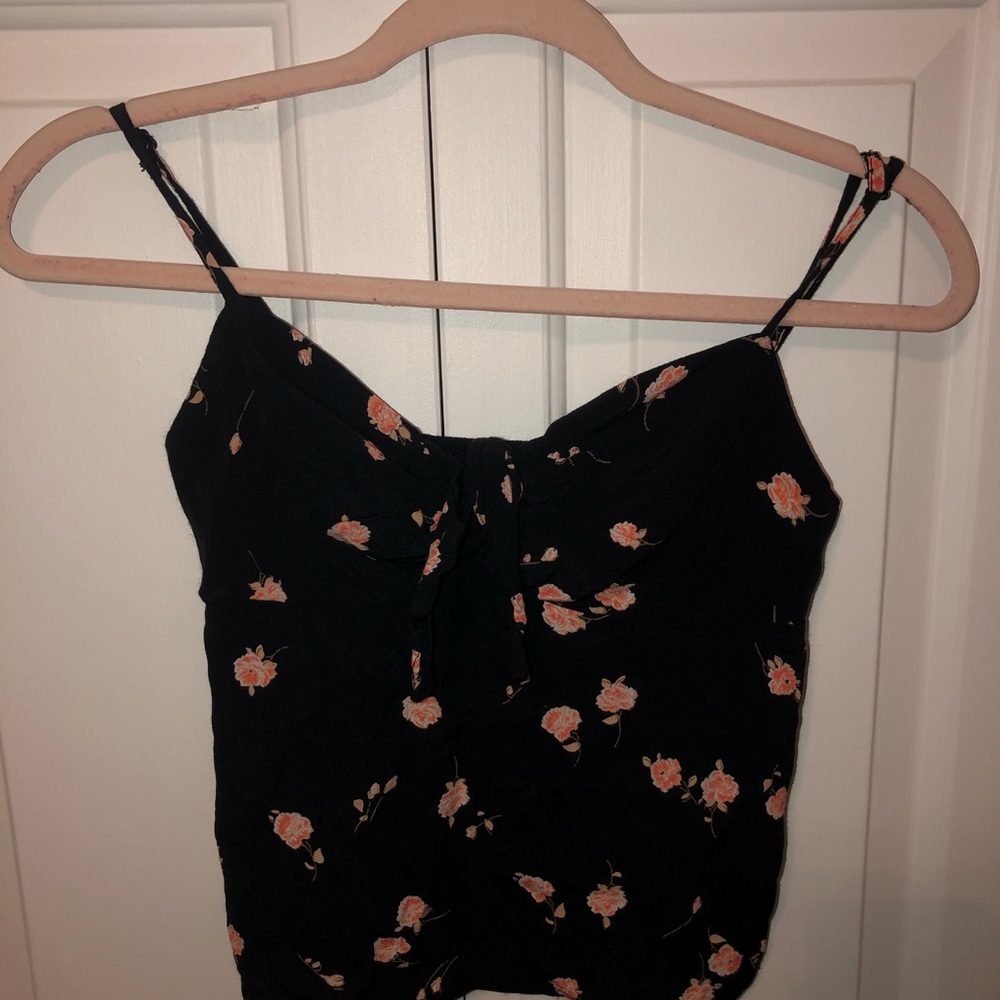 Cropped floral Brandy Melville tank top